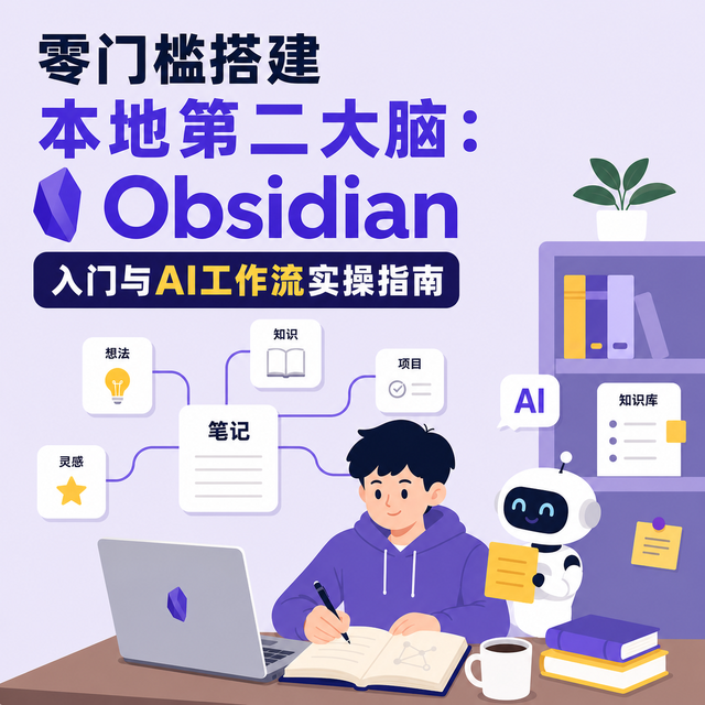 零门槛搭建本地第二大脑：Obsidian入门与AI工作流实操指南