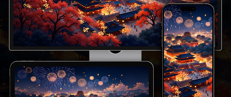 古都城池烟火漫天，良夜灯火长明