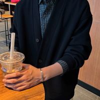 双11蹲这件!男生华夫格针织开衫✨