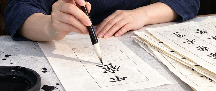 洛神狼羊兼毫毛笔，欧楷初学中楷大楷行书
