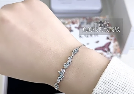 KADER 星夜花园蝴蝶手链✨925 银夜光设计送女友礼物