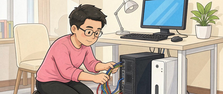 中年男人的整理乐趣｜几十块预算五件小物解决桌下走线混乱问题