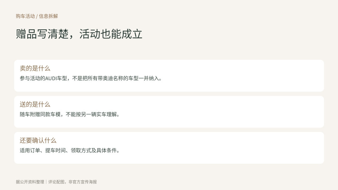 郑钦文夺冠，奥迪喊“买一赠一”送的却是车模，后来标题补了三个字