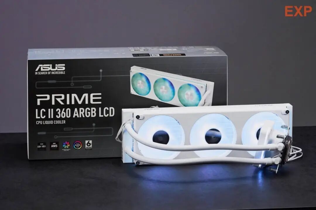 华硕 Prime二代大师360 ARGB LCD水冷评测：融入圆润美学，更显“大师”风范