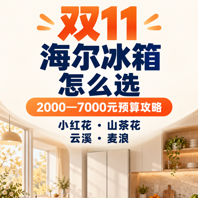 双11海尔冰箱怎么选？小红花、山茶花、云溪、麦浪一次讲清
