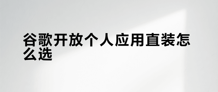 谷歌开放个人应用直装怎么选？直装与商店下载优劣势对比