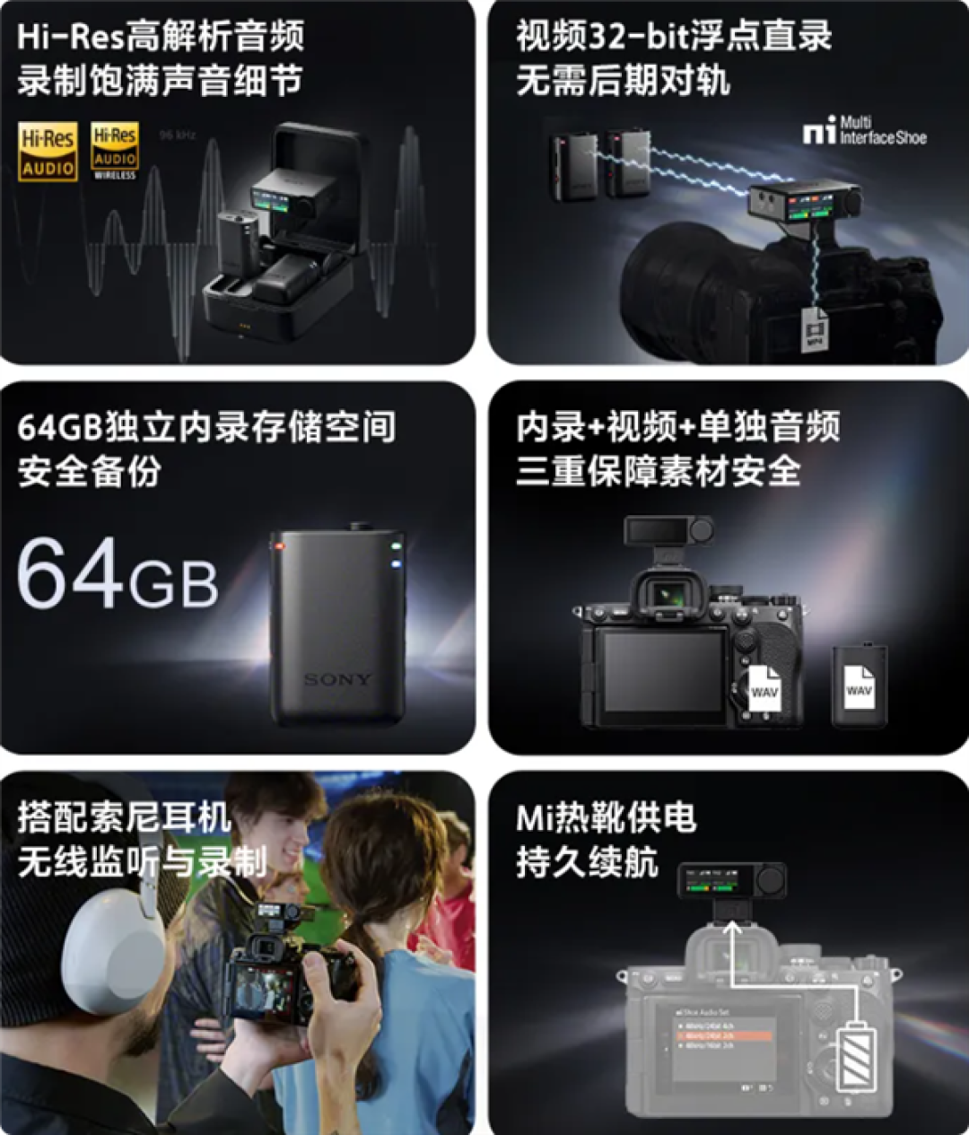 2799元 索尼ECMW5发布 首款32bit浮点HiRes无线麦克风