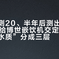 装当天测20、半年后测出240：双11给博世嵌饮机交定金前，先把“水质”分成三层