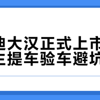 比亚迪大汉正式上市:首批车主提车验车避坑清单