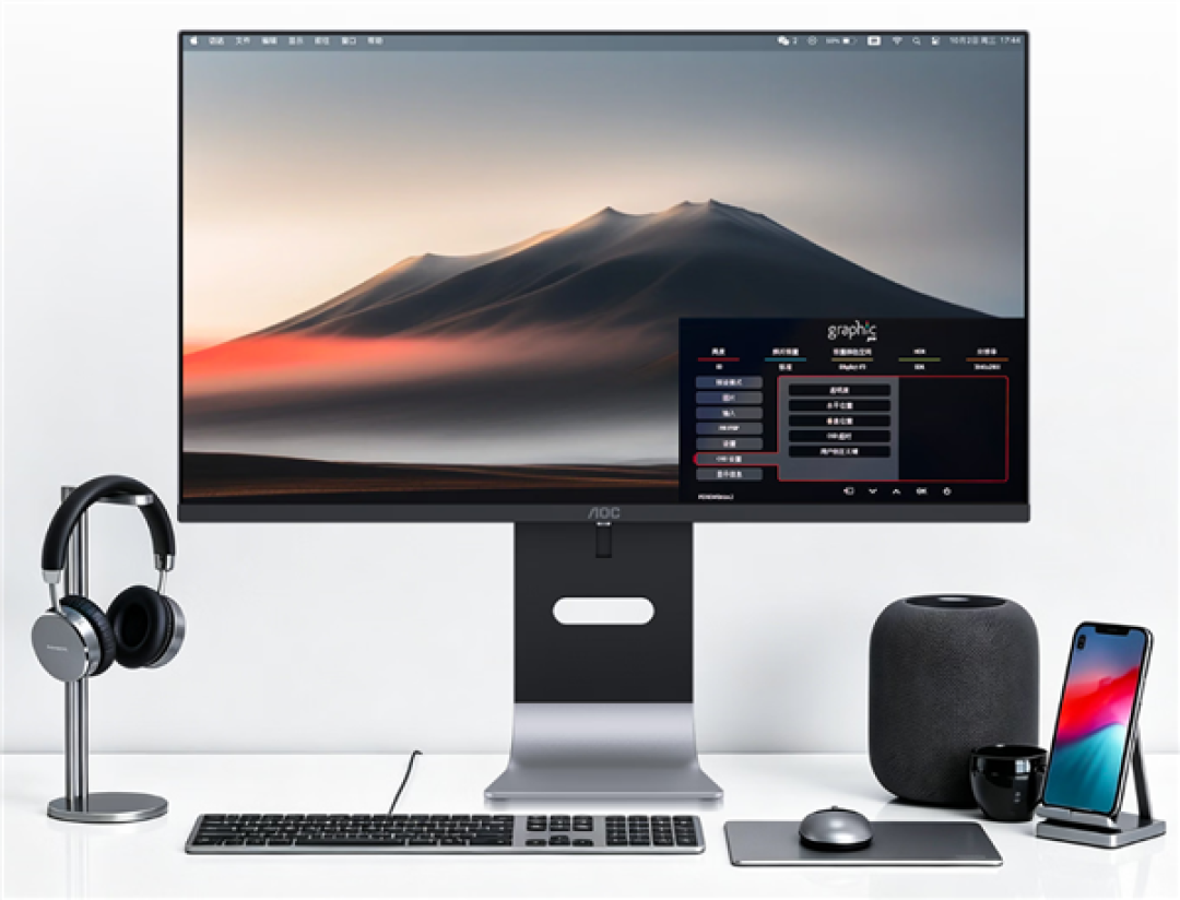 AOC新款27寸旗舰显示器4699元:4K 120Hz QD-OLED屏 专业级色准