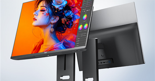 AOC新款27寸旗舰显示器4699元：4K 120Hz QD-OLED屏 专业级色准