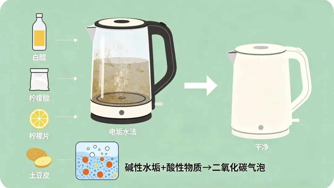 电水壶水垢怎么除?食品级柠檬酸管大多数