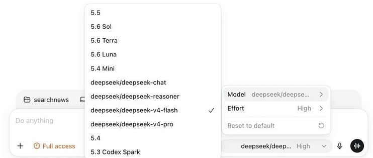 Codex 接入 DeepSeek-V4-Flash，丝滑的一批