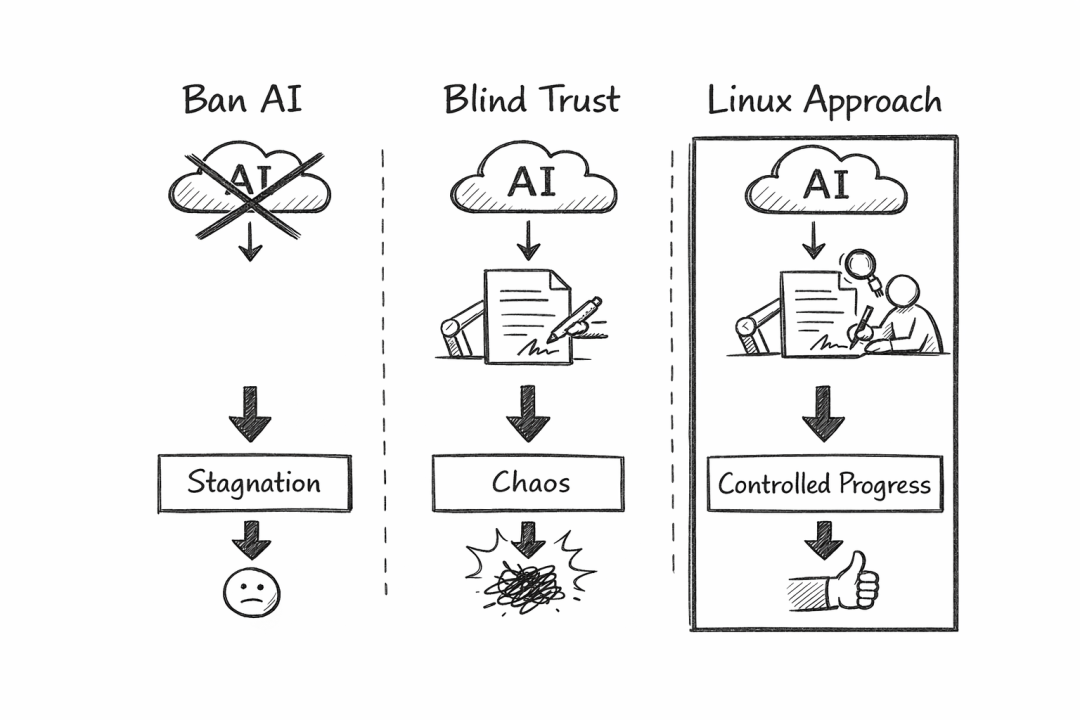不是把?Linux 开始接受 AI 写的代码了 ...