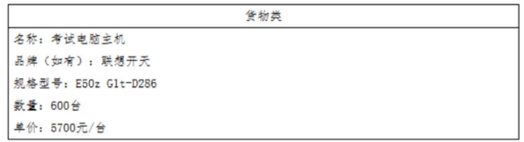 总金额718.8万!600台联想开天E50z主机中标:单价5700元