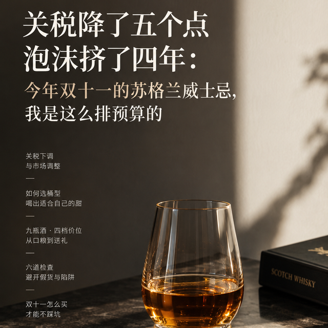 关税降五个点，泡沫挤四年：双十一买苏格兰威士忌，我这么排预算
