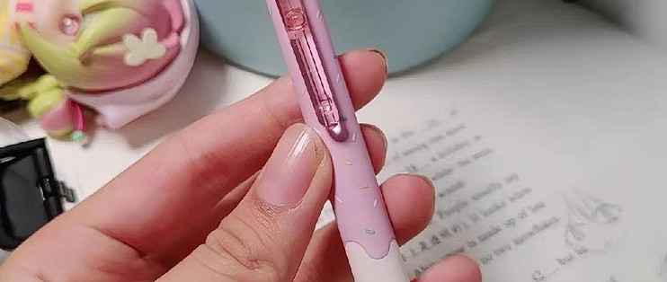 双珠顺滑按动黑笔 ins 风大容量中小学生考试刷题笔