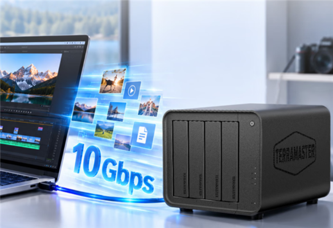 999元!铁威马D4-321四盘位硬盘柜开售:搭载USB-C10Gbps高速接口