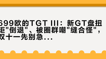 699欧的TGT III：新GT盘扭矩
