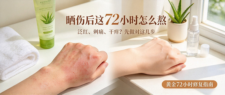 钓一天鱼晒成红脸，半夜碰枕头都疼：晒伤后这72小时怎么熬