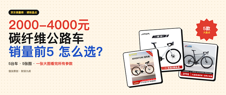 东子的销量前5！2000-4000元碳纤维公路车盘点