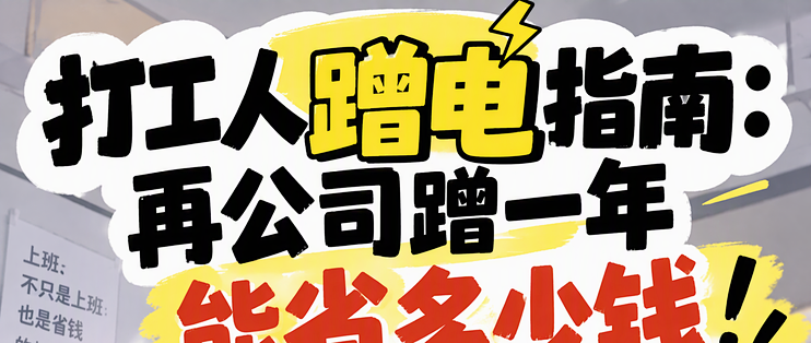 打工人蹭电指南：再公司蹭一年到底能省多少钱！