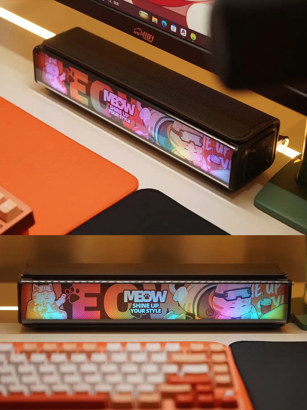 33块的CF200和能换灯牌的音箱:双11前七彩虹把音响线铺开了,桌搭党要不要冲