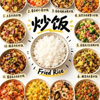 标题：12款不重样神仙炒饭合集｜粒粒分明，香到舔碗