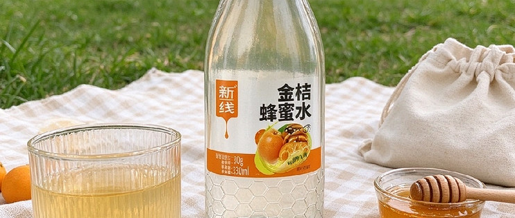金桔蜂蜜水6瓶装，露营野餐好搭档