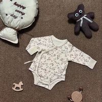 babylove 安心柔新生儿包屁衣，春秋纯棉系带哈衣👶