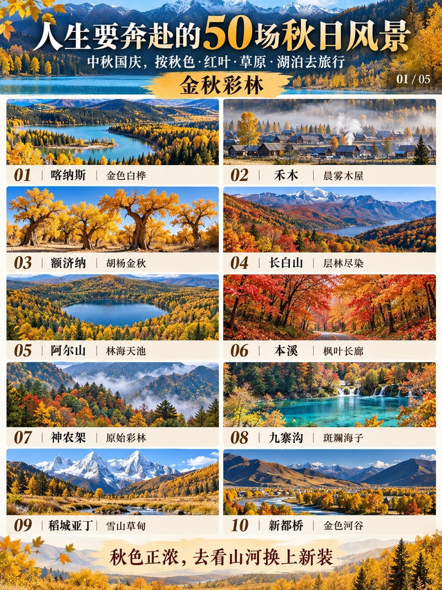 秋天别瞎跑！这50场限定秋色，错过真的要等一整年