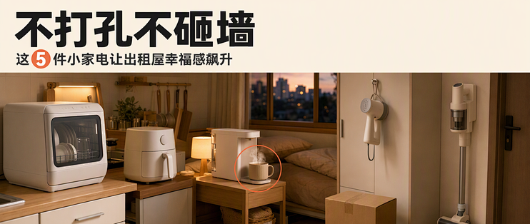 不打孔不砸墙，这5件小家电让出租屋幸福感飙升