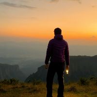 平天山追一场日落晚霞