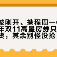 飞猪首波刚开、携程周一0点接棒：今年双11高星房券只剩三类算硬通货，其余别怪没抢到