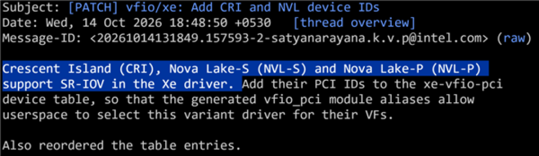 告别独占直通！Nova Lake核显确认支持SR-IOV：多虚拟机可共享GPU