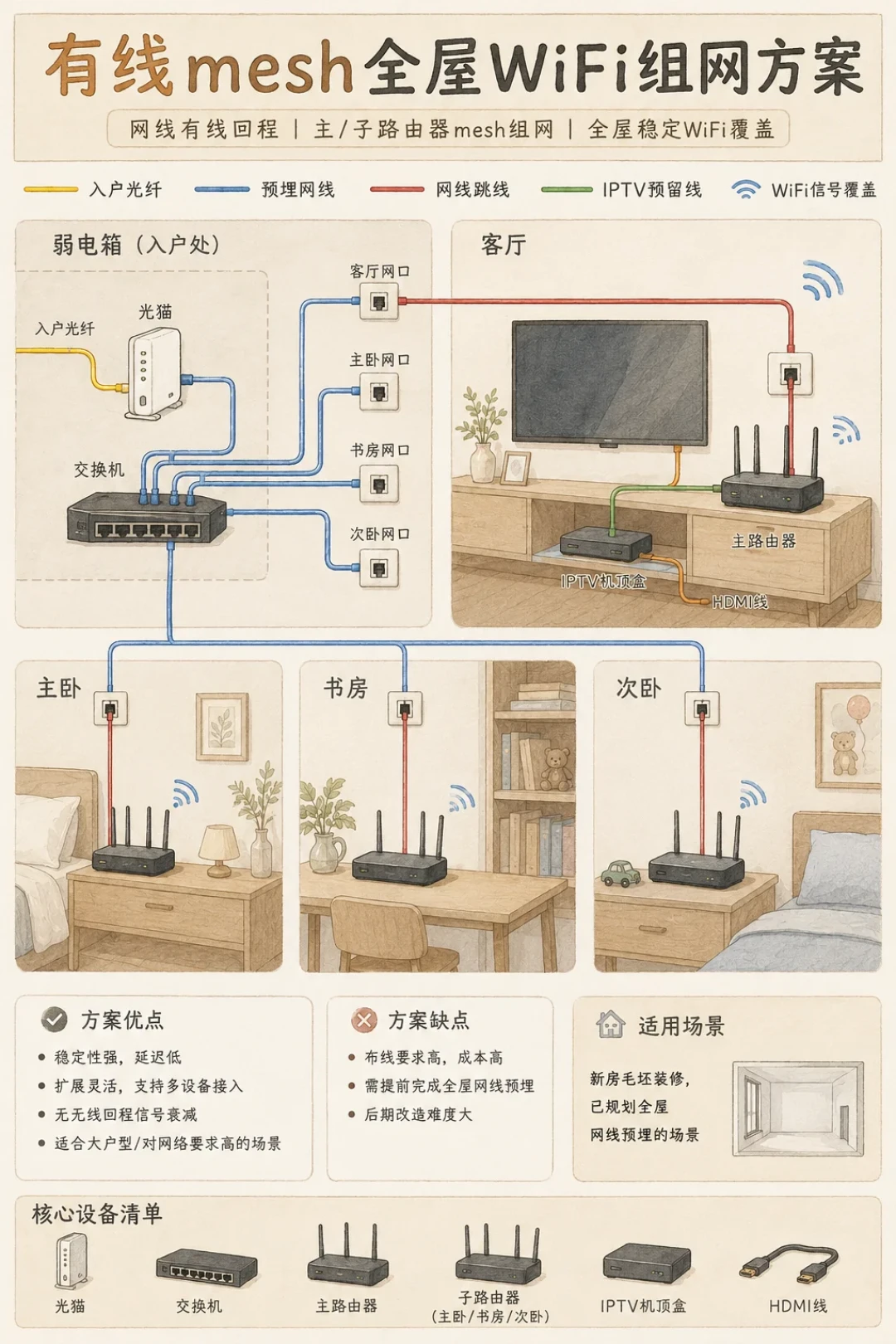 水电阶段被推销七类网线？翻完B站108万播放测评楼和小红书234条评论的超六类后悔帖：先搞懂六类线55米内就能跑万兆、屏蔽不接地等于天线，再按距离、预算、设备三问决定买超五、六类还是超六