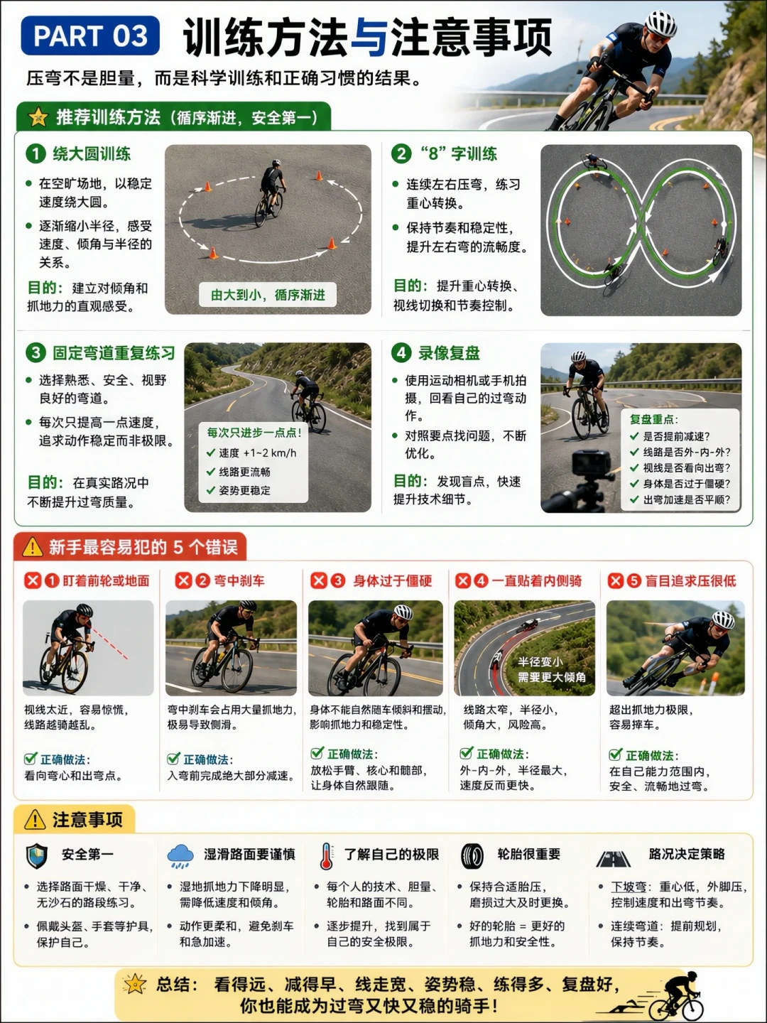 公路车摔车最多的是弯道:把这三件事在入弯前做完,弯里就不慌