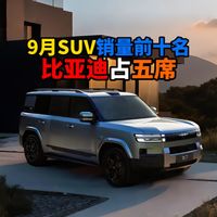 9月SUV销量前十名比亚迪占五席