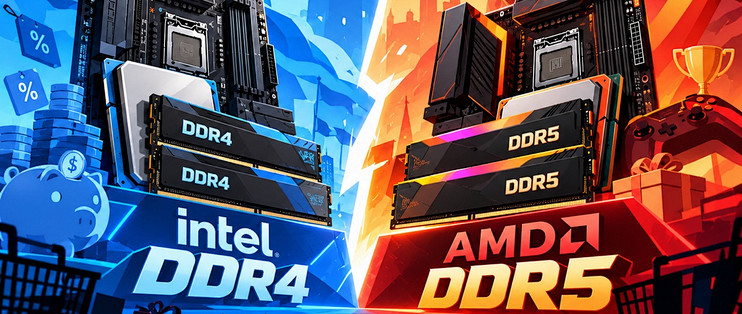 AMD拥抱DDR5，Intel坚守DDR4，今年双十一装机该站哪边？