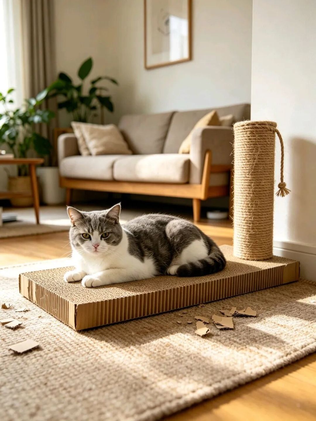 猫抓沙发不是记仇:85元的剑麻抓板无人问津,6元的瓦楞纸被宠幸——先把三件事改对,再谈喷雾和猫抓布沙发