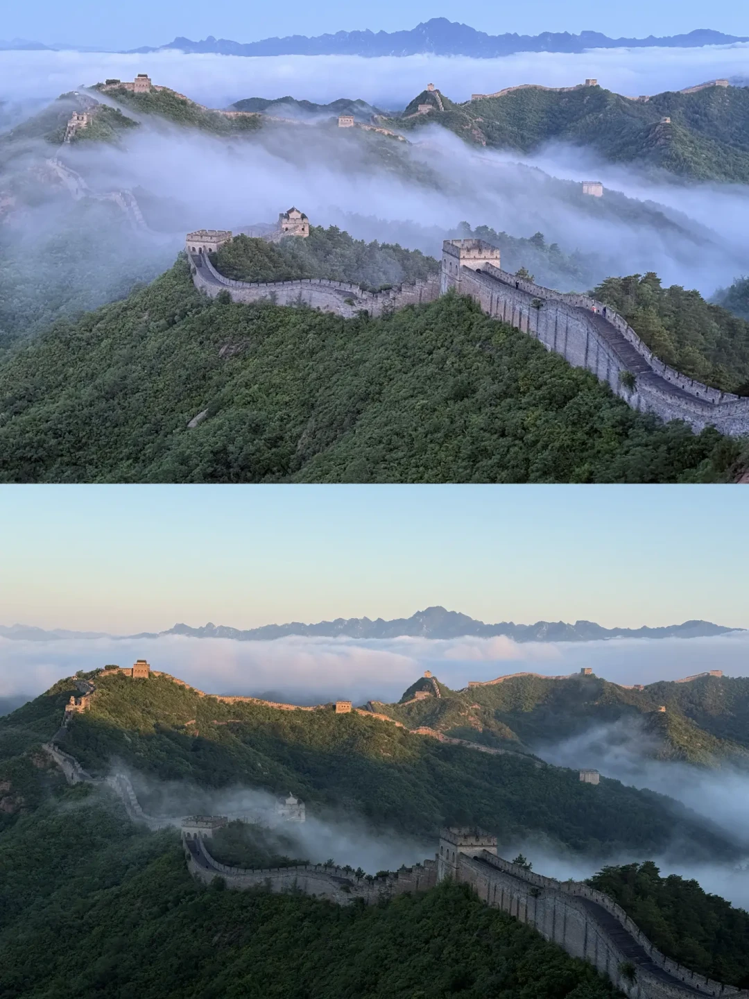 今天雾锁了金山岭,明天他们说大晴天:霜降前最后一场长城云海,可能就在这个周日上午