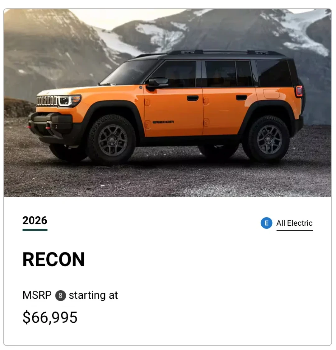 新Jeep要装中国智驾卖全球,Recon先给它上了一课