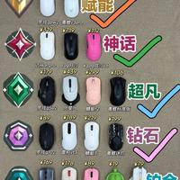 用无畏契约段位划分游戏鼠标，看看你的鼠标排在哪一档