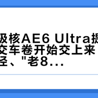第一批极核AE6 Ultra提车了，车主交车卷开始交上来：ACC两拨口径、"老8"两拨评价，20号付尾款前，先把这四笔交付账摆上桌