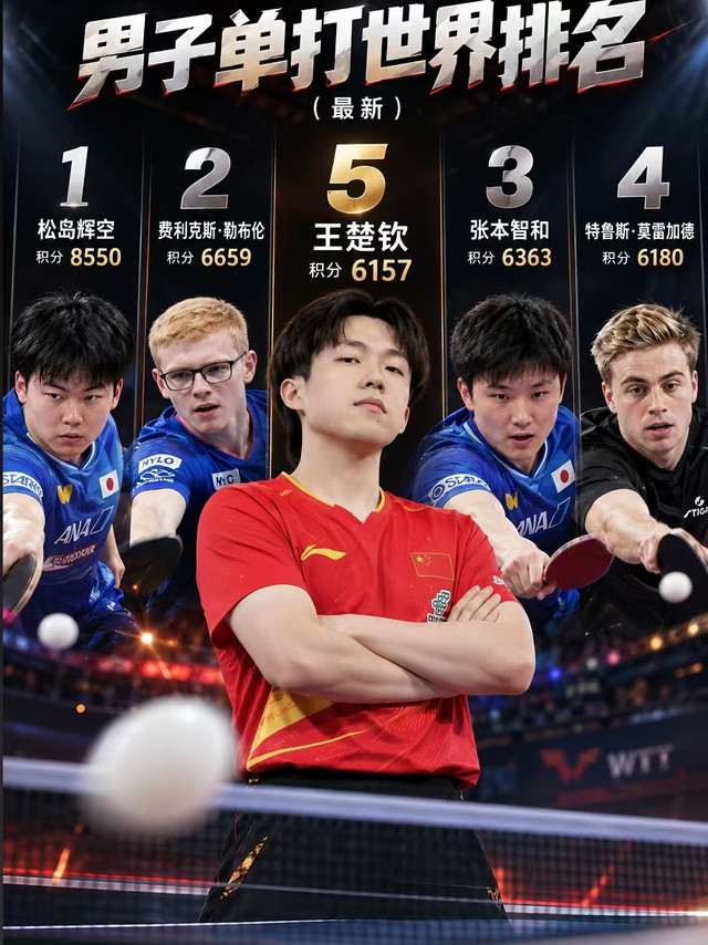 格局大变！乒乓球男单最新世界排名出炉