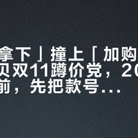 「260拿下」撞上「加购八百多」：黑贝双11蹲价党，20号晚8点闸门前，先把款号、渠道、退路这三本账对完