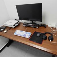 实木电脑桌卧室长方形大板桌家用靠墙桌子