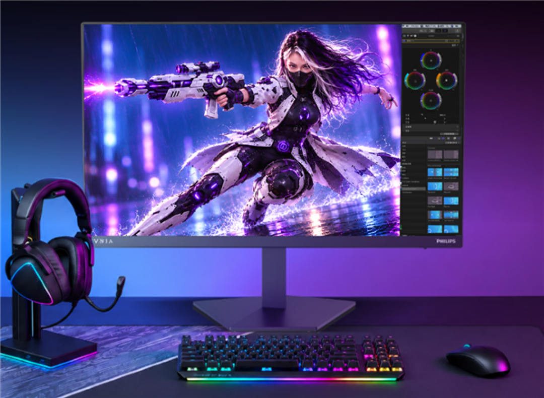 飞利浦推出新款24.5寸显示器：2K 360Hz屏首发1199元
