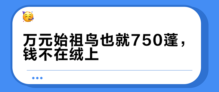 万元始祖鸟也就750蓬，钱不在绒上