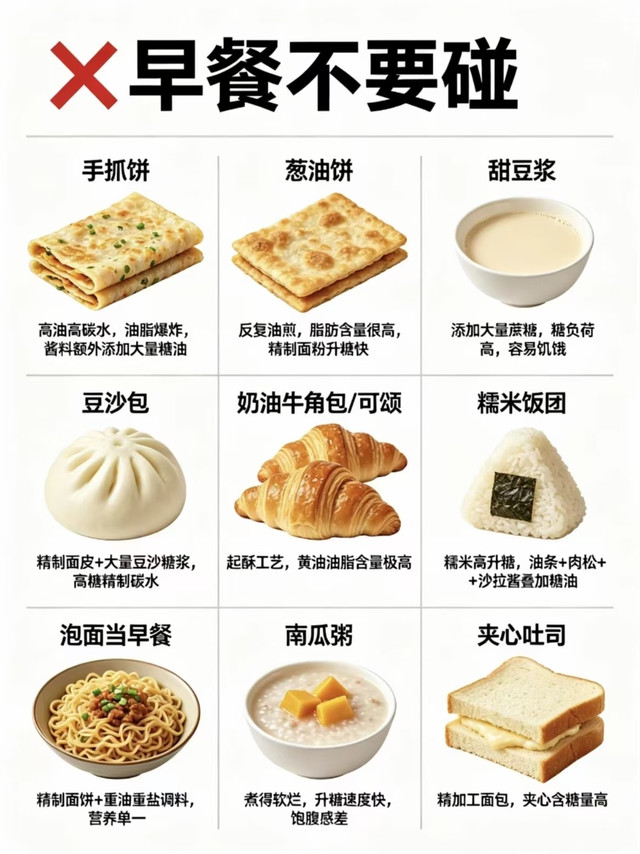 减脂一日三餐红黑榜✅❌照着吃，掉秤不挨饿